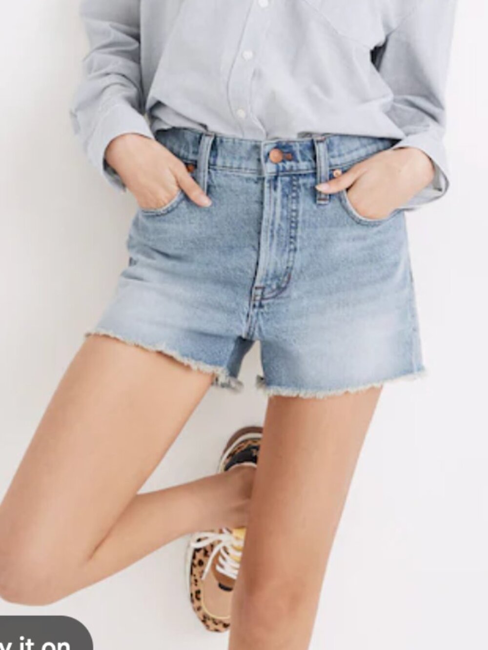 Madewell Women's Size 26 Blue The Perfect Jean Short in Balsam Wash Tencel Denim